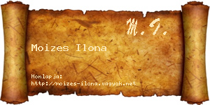 Moizes Ilona névjegykártya